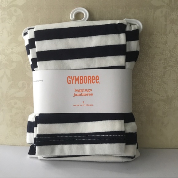 Gymboree Other - NWT Gymboree leggings navy striped bundled and bright